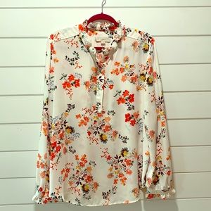 LOFT Blouse with Ruffle Detail